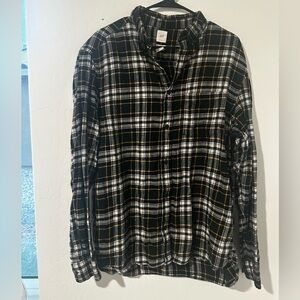 H&M Green and Yellow Checkered Shirt